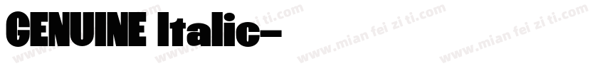 GENUINE Italic字体转换